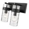 Z-Lite Fontaine 2 Light Vanity, Matte Black & Clear 3035-2V-MB - alternate 7